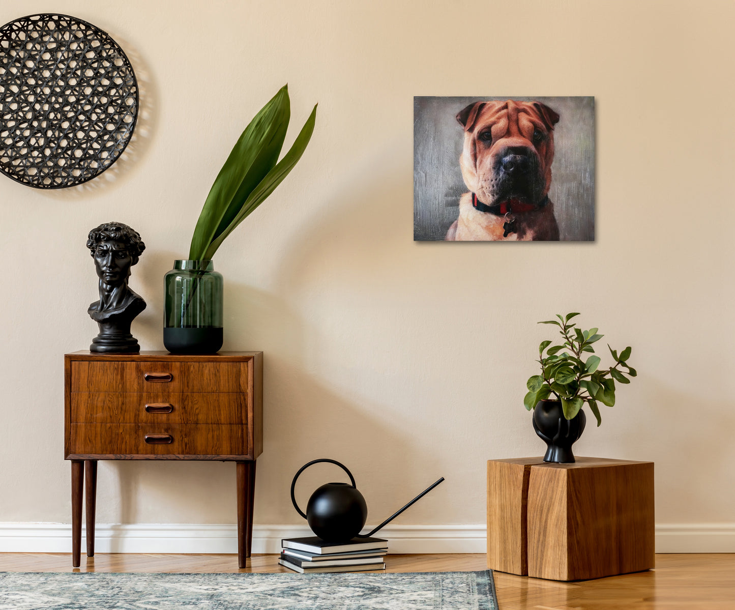 K9 custom pet oil painting